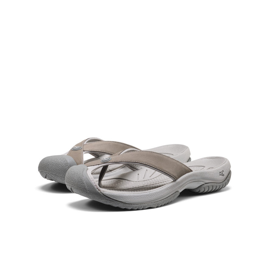 Men's Waimea Leather Flip-Flop Monochrome/Steel Grey - Keen