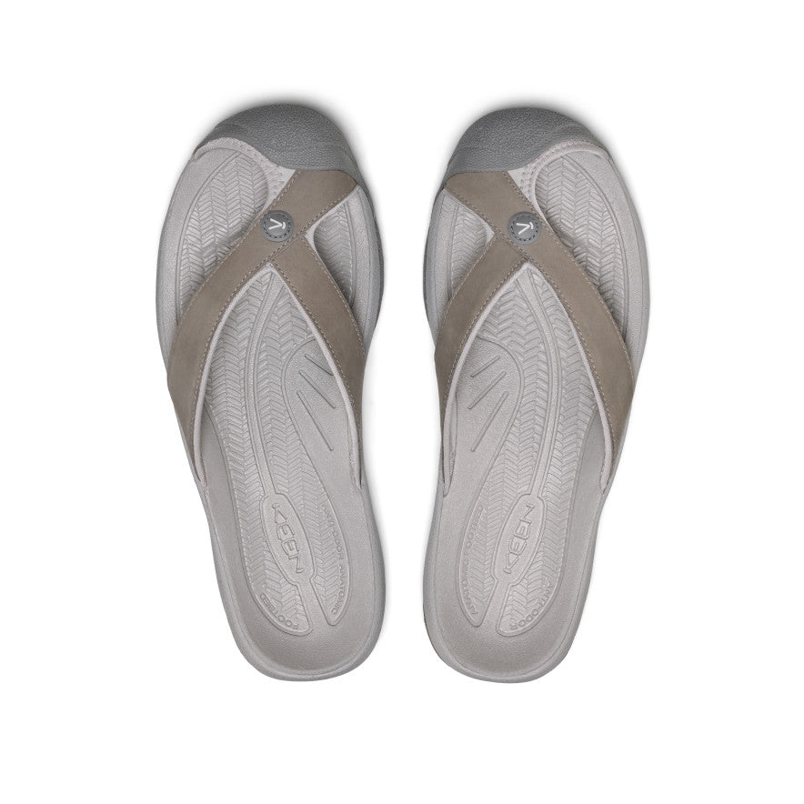 Men's Waimea Leather Flip-Flop Monochrome/Steel Grey - Keen