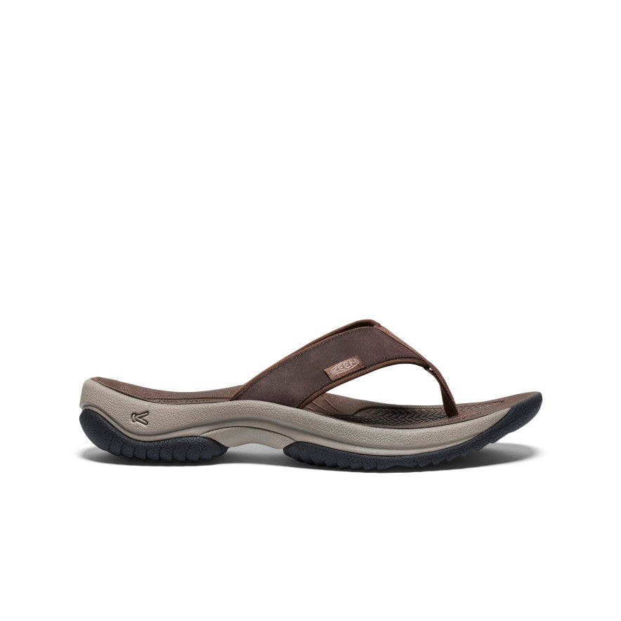 Men's Kona Leather Flip-Flop Java/Dark Earth - Keen