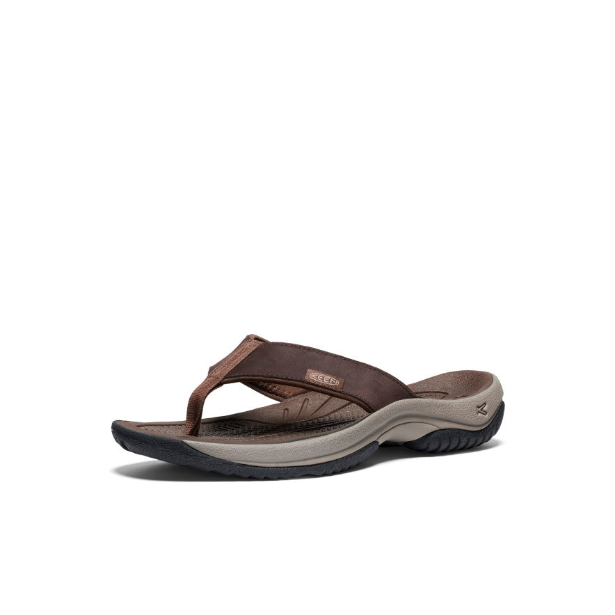 Men's Kona Leather Flip-Flop Java/Dark Earth - Keen