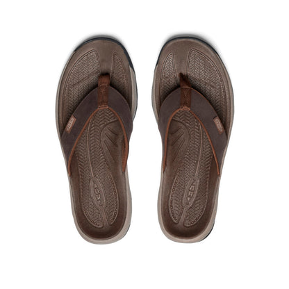 Men's Kona Leather Flip-Flop Java/Dark Earth - Keen