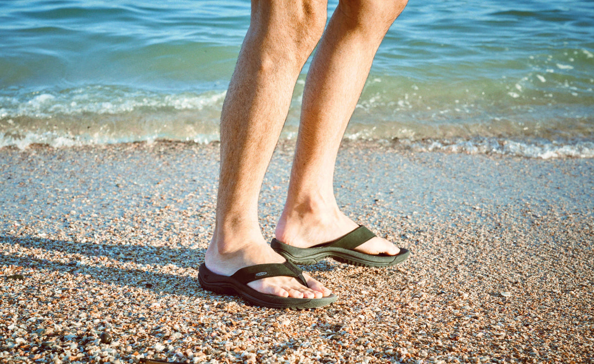 Men's Kona Leather Flip-Flop Java/Dark Earth - Keen