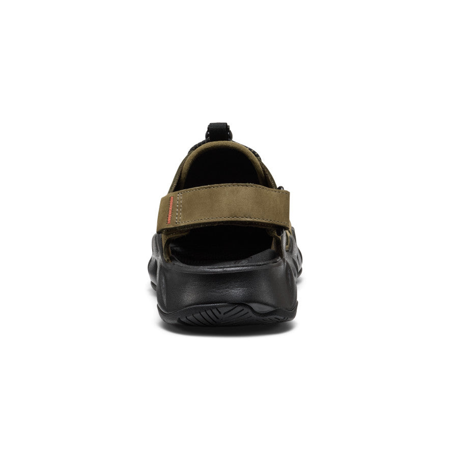 Men's Hyperport Fisherman Leather Sandal Dark Olive/Black - Keen