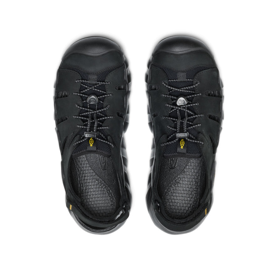 Men's Hyperport Fisherman Leather Sandal Black/Keen Yellow - Keen
