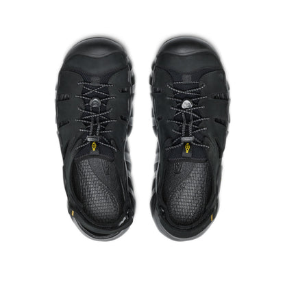 Men's Hyperport Fisherman Leather Sandal Black/Keen Yellow - Keen