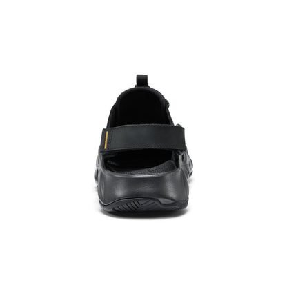 Men's Hyperport Fisherman Leather Sandal Black/Keen Yellow - Keen