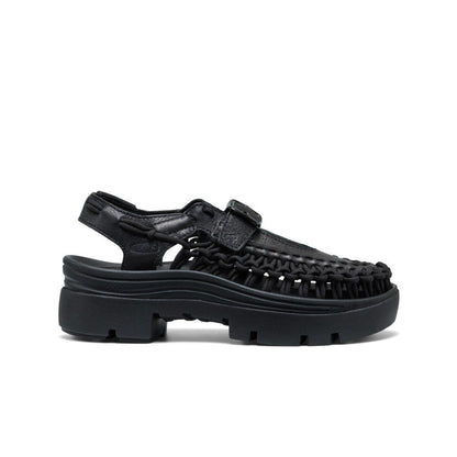 All Gender UNEEK PLT Mary Jane Sneaker Black Smooth Lea - Keen