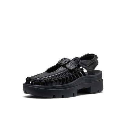 All Gender UNEEK PLT Mary Jane Sneaker Black Smooth Lea - Keen