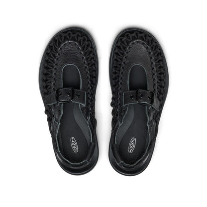 All Gender UNEEK PLT Mary Jane Sneaker Black Smooth Lea - Keen