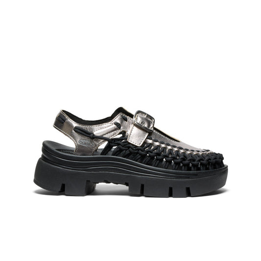 All Gender UNEEK PLT Mary Jane Sneaker Silver/Black - Keen