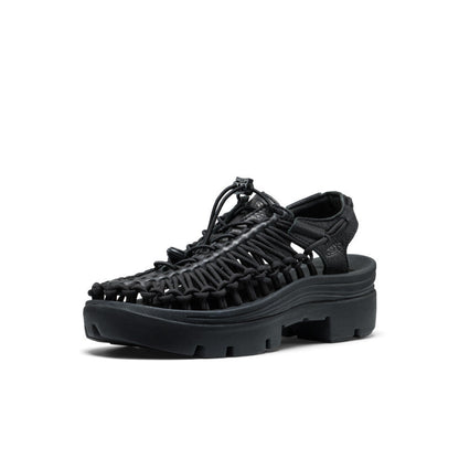 All Gender UNEEK PLT Sneaker Black Smooth Lea - Keen