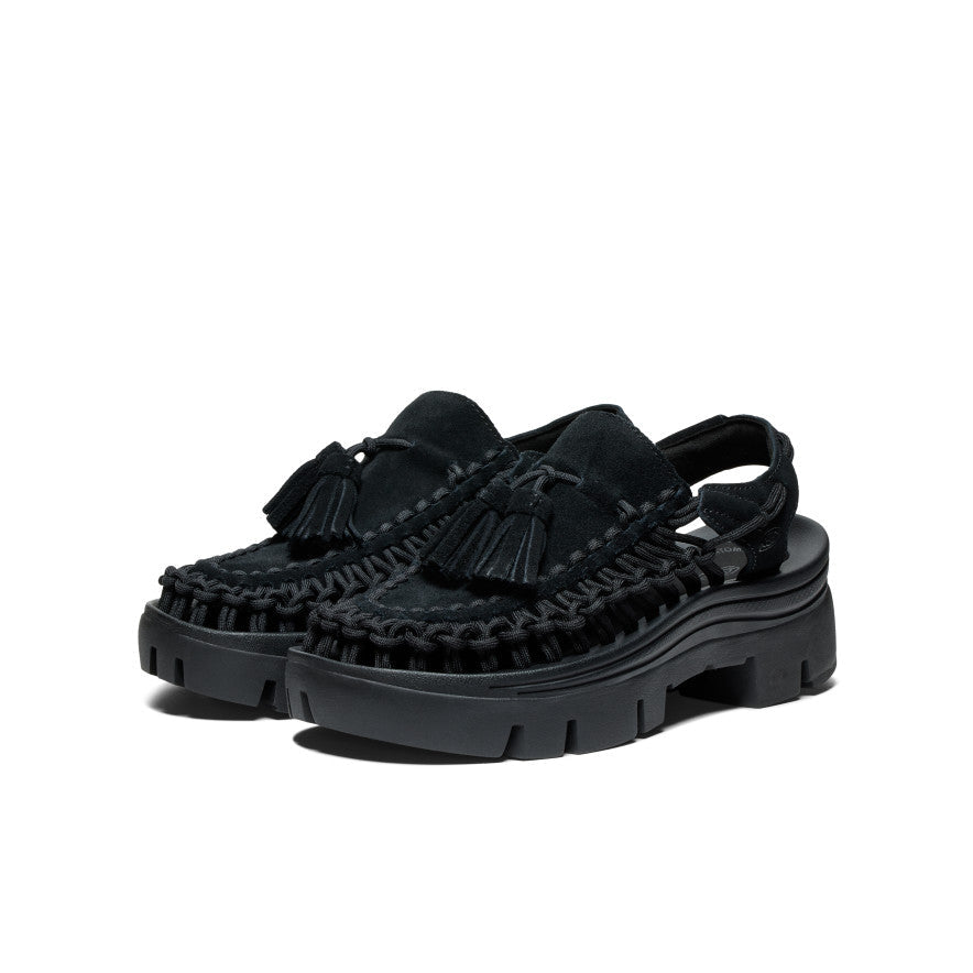 All Gender UNEEK PLT Tassel Sneaker Black/Black - Keen