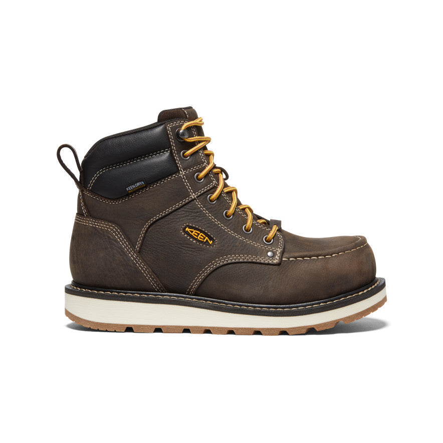 Men's Cincinnati 6" Waterproof Boot (Carbon Toe) Dark Chocolate/Sandshell - Keen