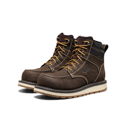 Men's Cincinnati 6" Waterproof Boot (Carbon Toe) Dark Chocolate/Sandshell - Keen