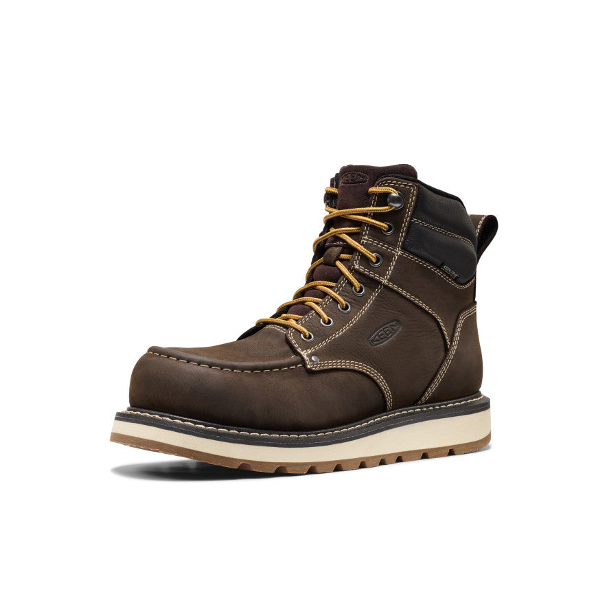 Men's Cincinnati 6" Waterproof Boot (Carbon Toe) Dark Chocolate/Sandshell - Keen