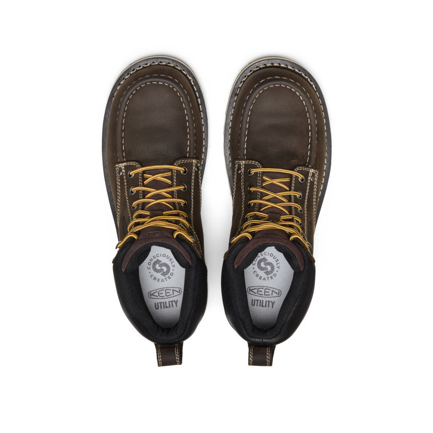 Men's Cincinnati 6" Waterproof Boot (Carbon Toe) Dark Chocolate/Sandshell - Keen