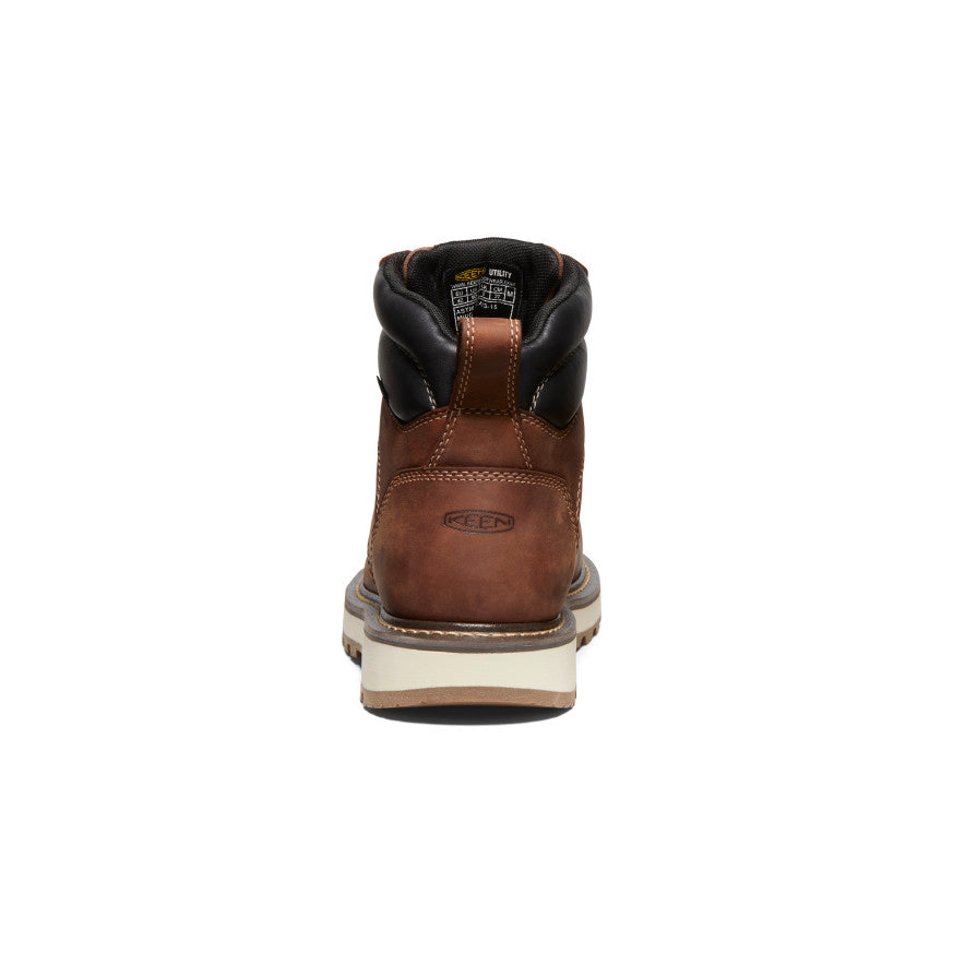 Men's Cincinnati 6" Waterproof 90° Heel Boot (Carbon Toe) Tuscan Red/Sandshell - Keen