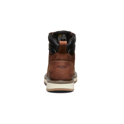 Men's Cincinnati 6" Waterproof 90° Heel Boot (Carbon Toe) Tuscan Red/Sandshell - Keen