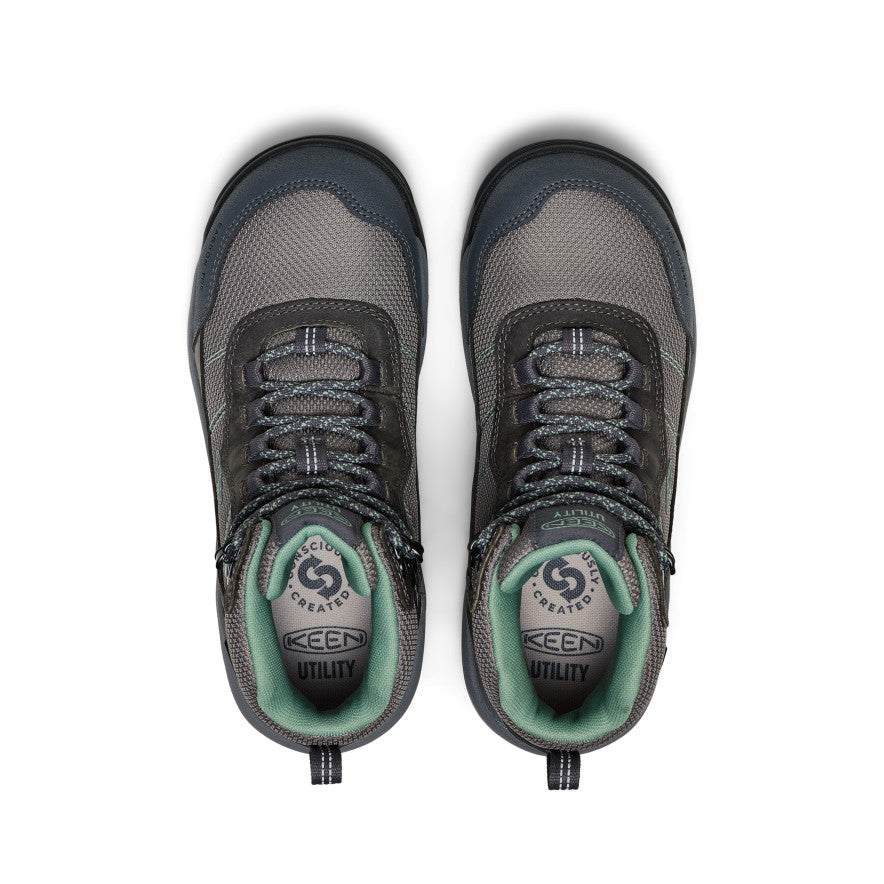 Women's Skokie Waterproof Work Boot (Carbon Toe) Magnet/Black - Keen