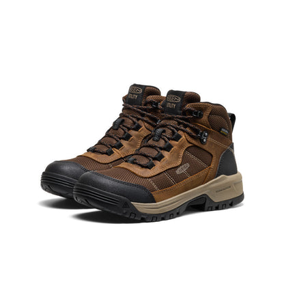 Women's Skokie Waterproof Work Boot (Soft Toe) Bison/Black - Keen