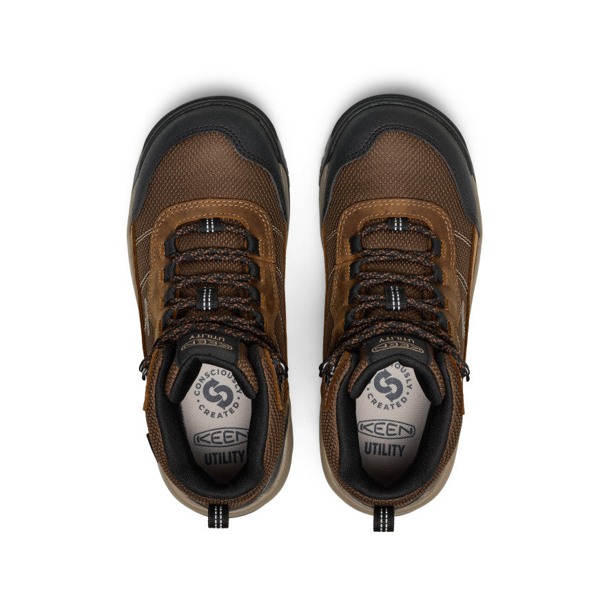 Women's Skokie Waterproof Work Boot (Soft Toe) Bison/Black - Keen