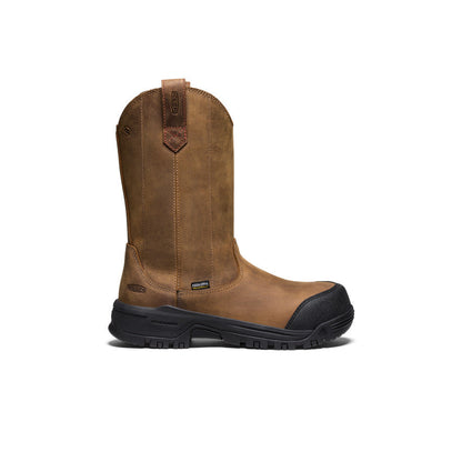 Women's Evanston Pull-On Waterproof Boot (Carbon Toe) Bison/Black - Keen