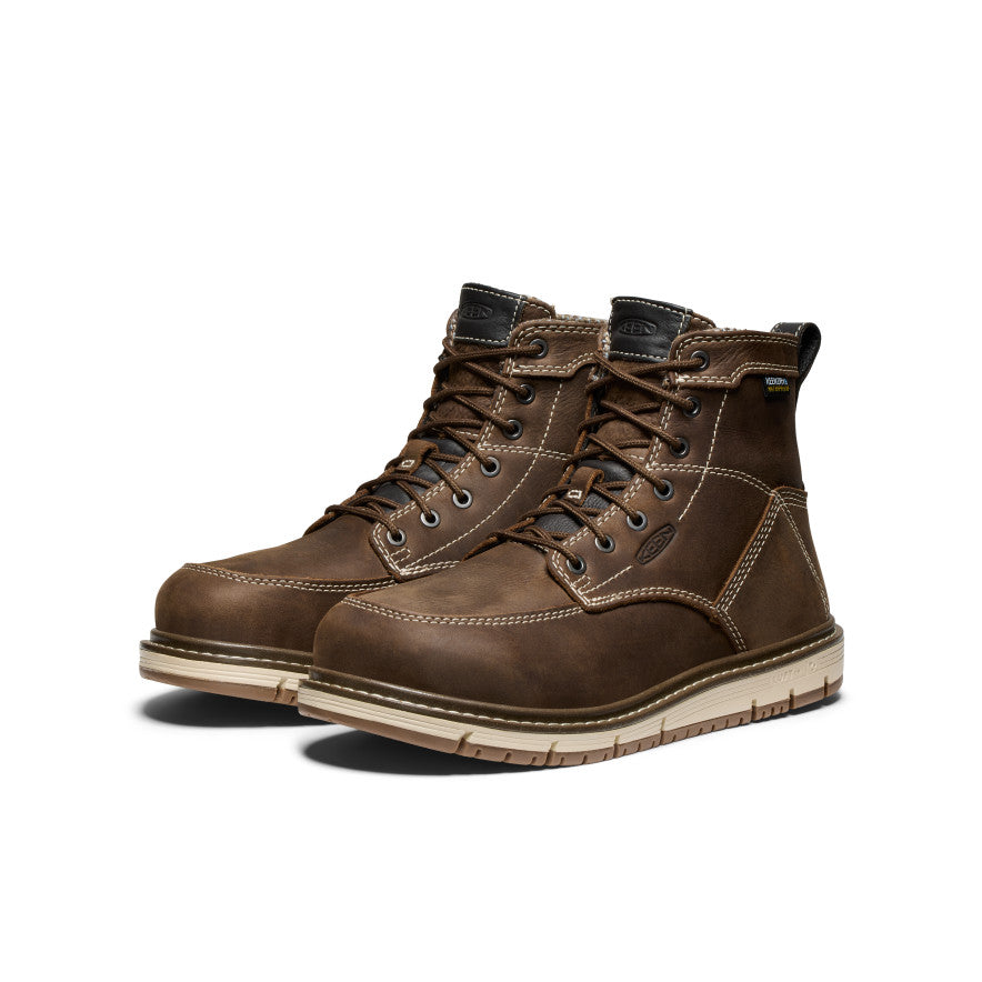 Women's San Jose 6" Waterproof Boot (Aluminum Toe) Cascade Brown/Gum - Keen