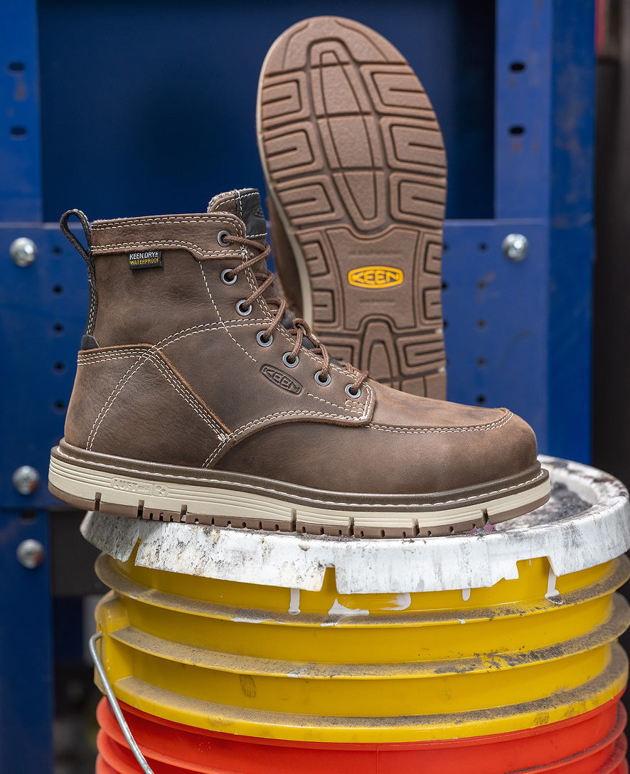 Women's San Jose 6" Waterproof Boot (Aluminum Toe) Cascade Brown/Gum - Keen