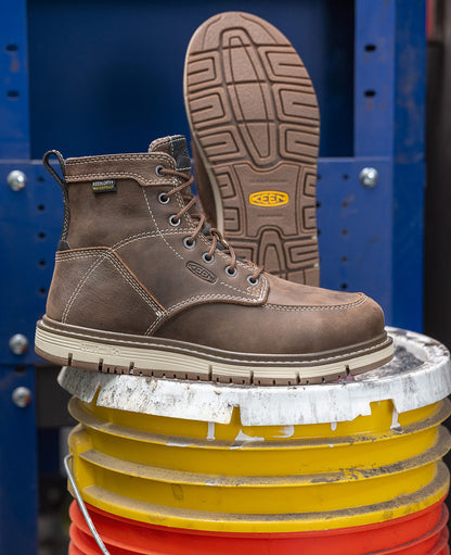 Women's San Jose 6" Waterproof Boot (Aluminum Toe) Cascade Brown/Gum - Keen