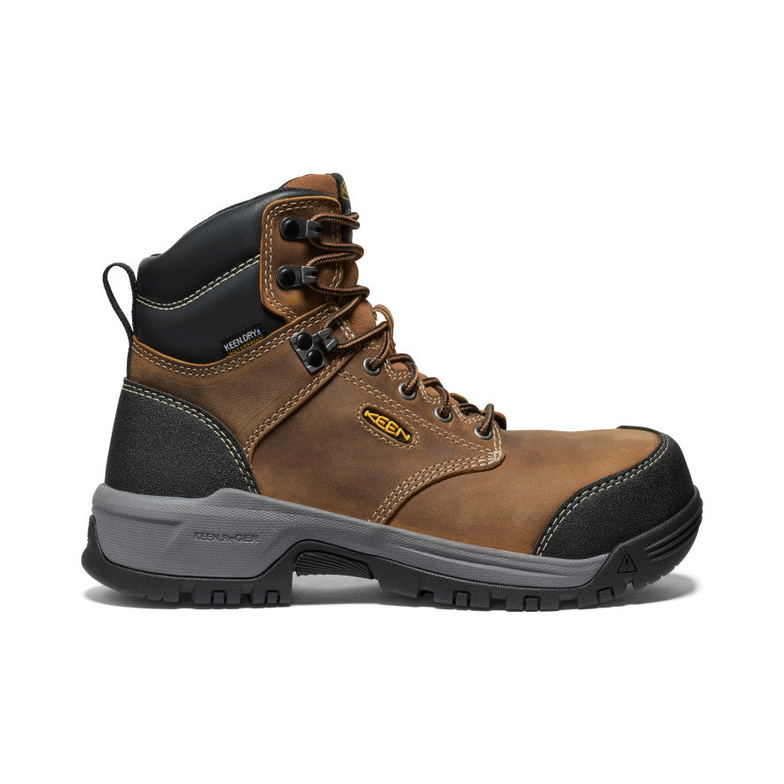 Women's Evanston 6" Waterproof Boot (Carbon Toe) Bison/Black - Keen