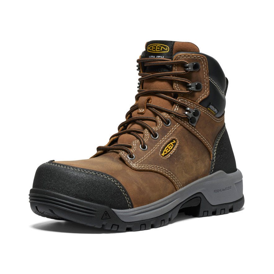 Women's Evanston 6" Waterproof Boot (Carbon Toe) Bison/Black - Keen