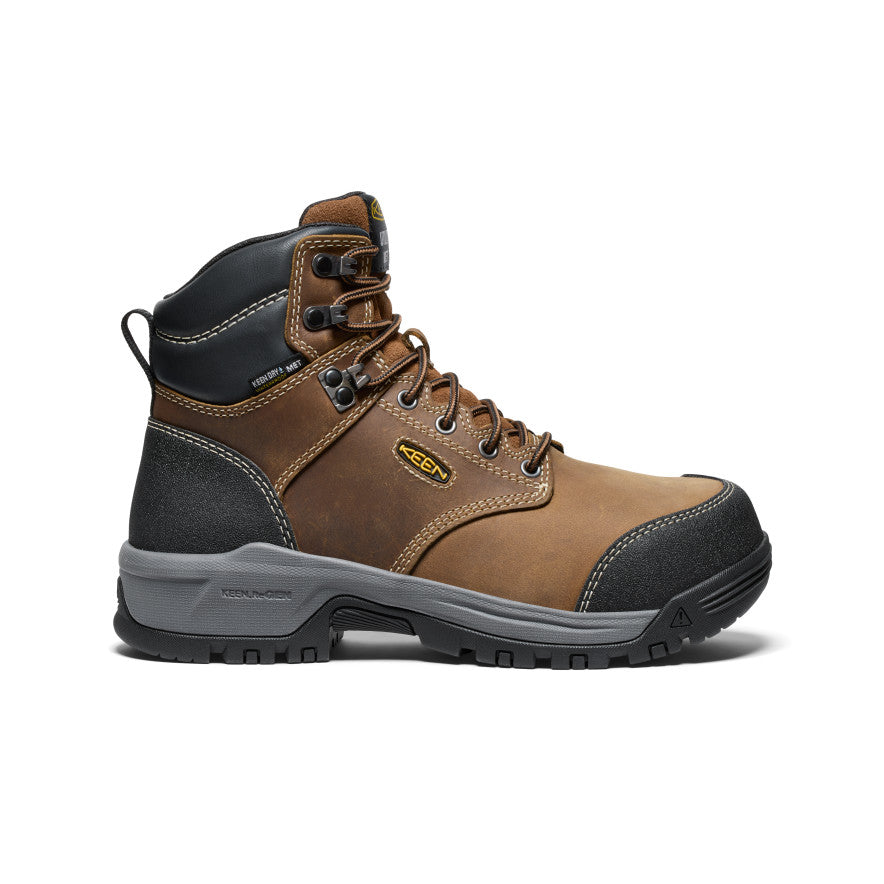 Women's Evanston 6" Waterproof Boot INT MET (Carbon Toe) Bison/Black - Keen