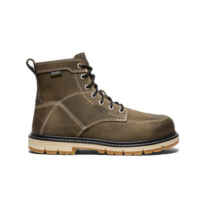 Women's San Jose 6" Waterproof 90° Heel Boot (Aluminum Toe) Steel Grey/Gum - Keen