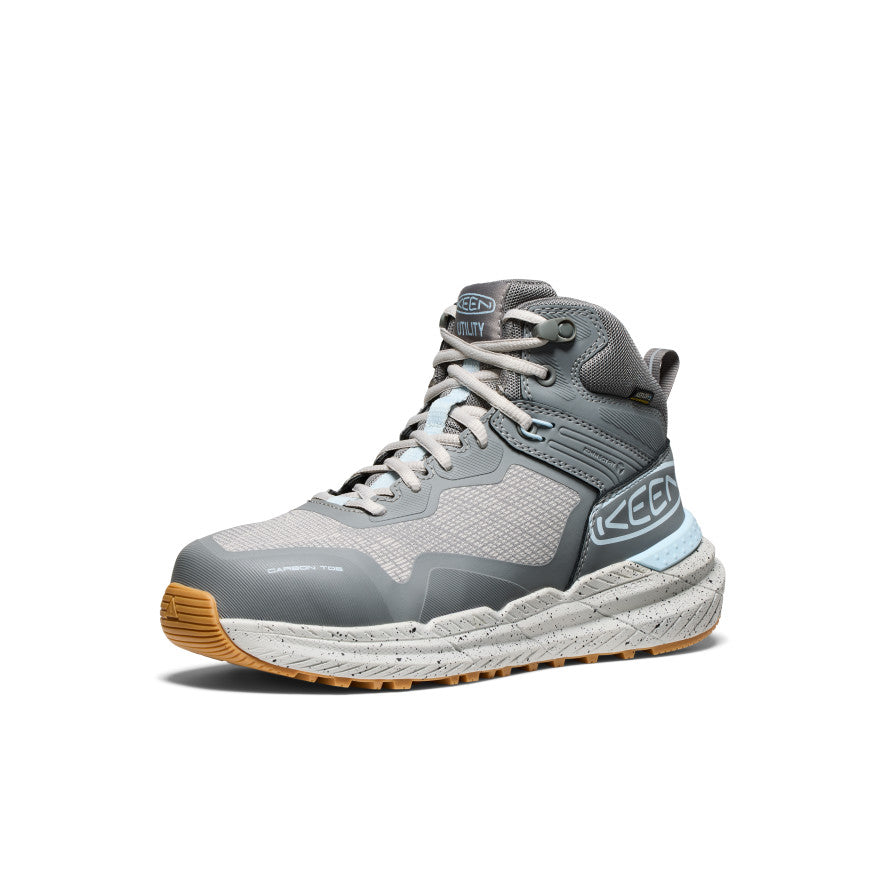 Women's Synchro Waterproof Work Boot (Carbon Toe) Steel Grey/Gum - Keen