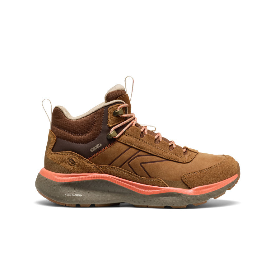 Women's Leiki Waterproof Leather Hiking Boot Chipmunk/Bison - Keen