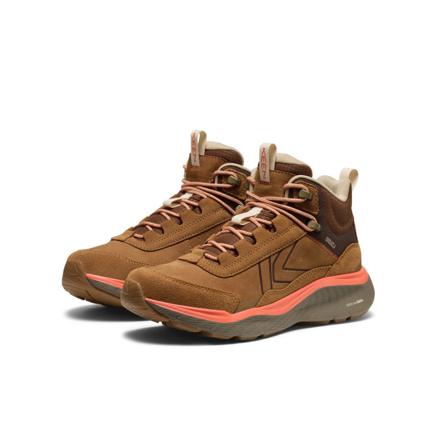 Women's Leiki Waterproof Leather Hiking Boot Chipmunk/Bison - Keen