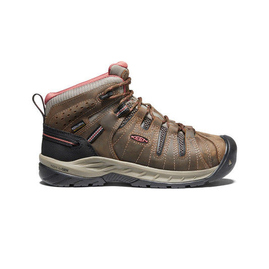 Women's Flint II Waterproof Boot (Soft Toe) Cascade Brown/Brick Dust - Keen
