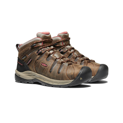 Women's Flint II Waterproof Boot (Soft Toe) Cascade Brown/Brick Dust - Keen