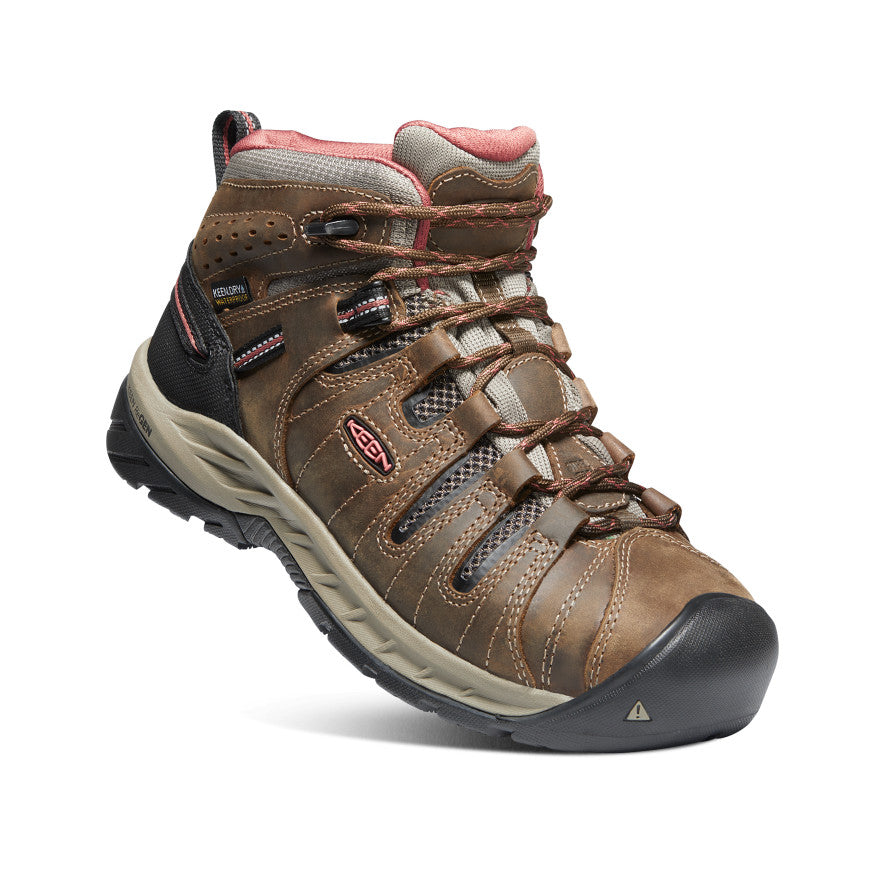 Women's Flint II Waterproof Boot (Soft Toe) Cascade Brown/Brick Dust - Keen