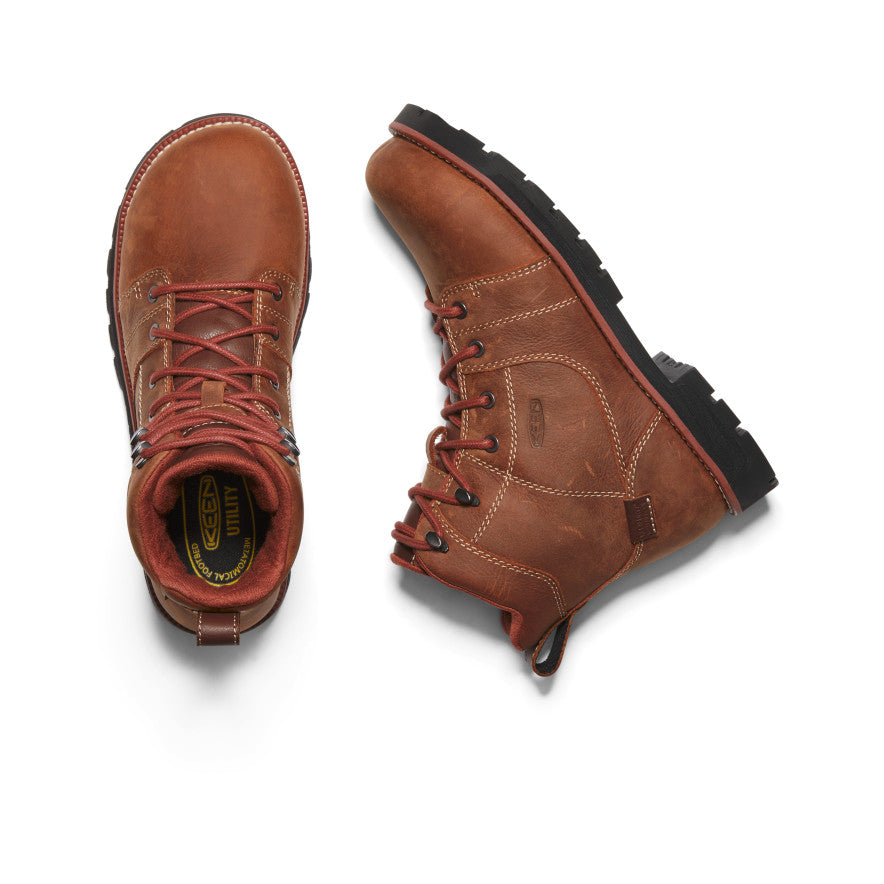 Women's Seattle 6" Waterproof Boot (Aluminum Toe) Gingerbread/Black - Keen