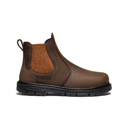 Women's San Jose Chelsea 90° Heel Boot (Aluminum Toe) Cascade Brown/Black - Keen