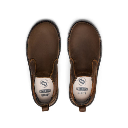 Women's San Jose Chelsea 90° Heel Boot (Aluminum Toe) Cascade Brown/Black - Keen