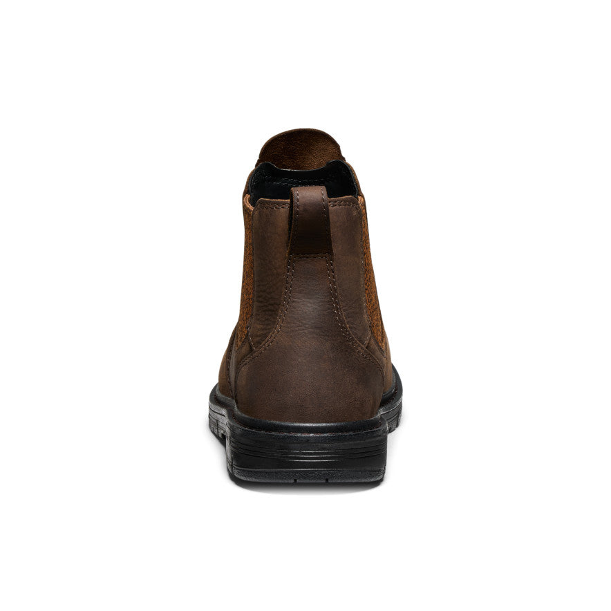 Women's San Jose Chelsea 90° Heel Boot (Aluminum Toe) Cascade Brown/Black - Keen