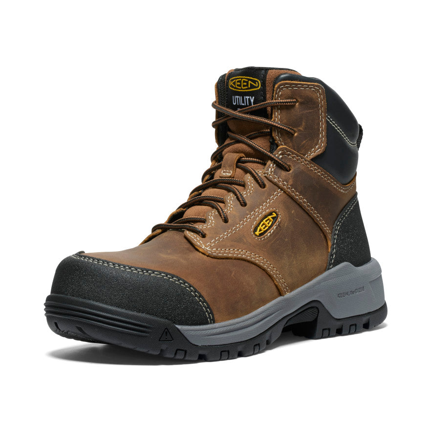 Women's Evanston 6" ESD Boot (Carbon Toe) Bison/Black - Keen