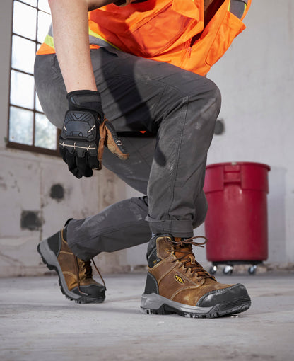 Women's Evanston 6" ESD Boot (Carbon Toe) Bison/Black - Keen