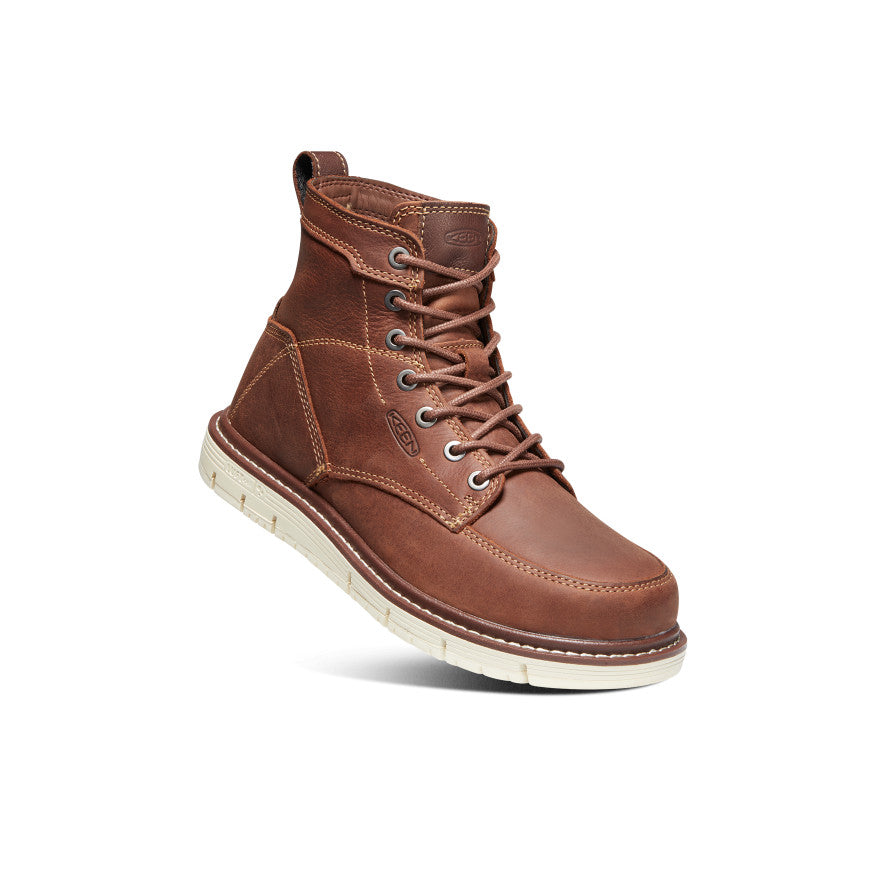 Women's San Jose 6" Boot (Soft Toe) Gingerbread/Off White - Keen