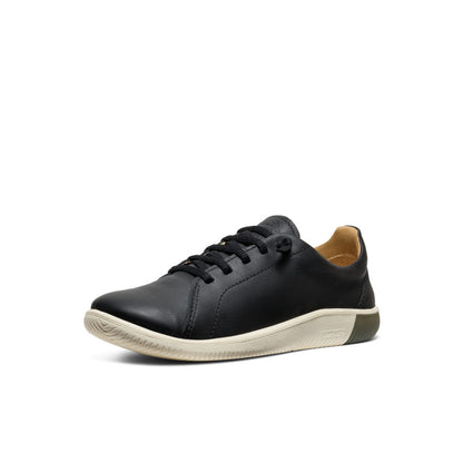 Women's KNX Leather Sneaker Black/Star White - Keen