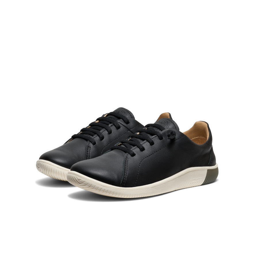Women's KNX Leather Sneaker Black/Star White - Keen