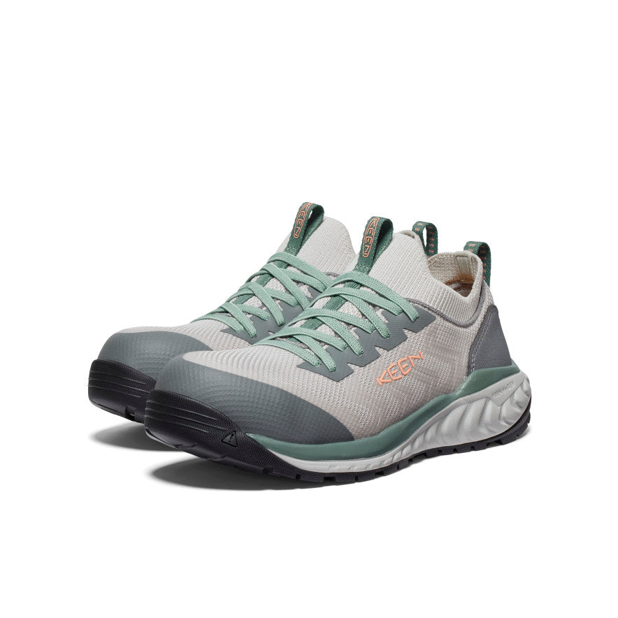 Women's Arvada Shift Work Sneaker (Carbon Toe) Steel Grey/Granite Green - Keen