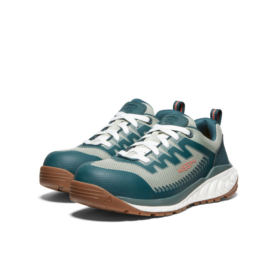 Women's Arvada Work Sneaker (Carbon Toe) Sea Moss/Desert Sage - Keen